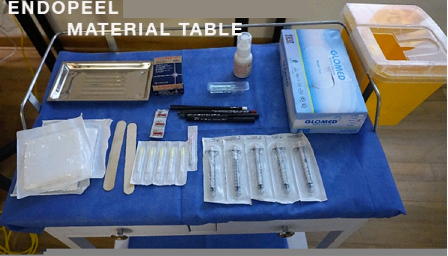 Session preparation table: products and equipment · Source: Gluteoplasty.com.