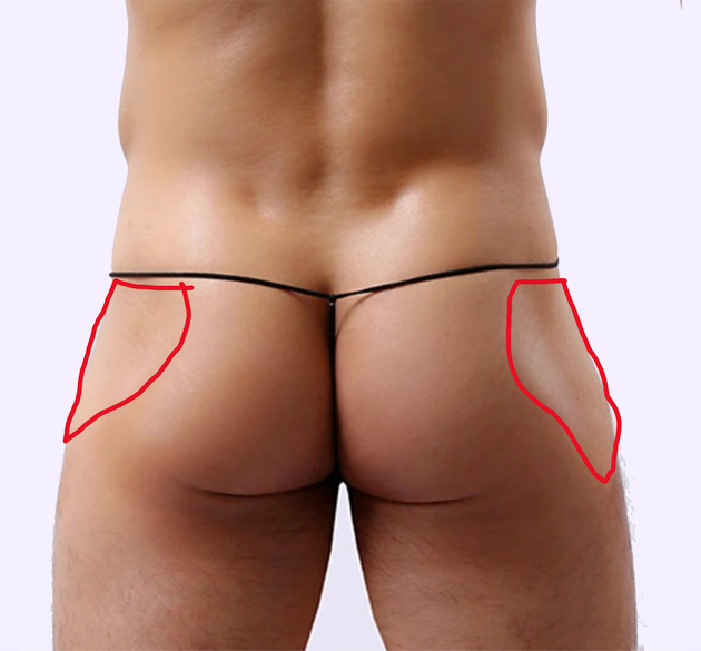 nude male external concavity